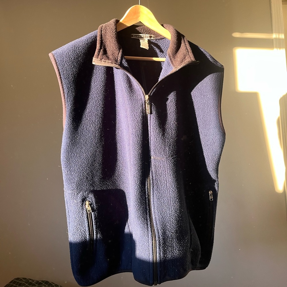 Blue fleece vest